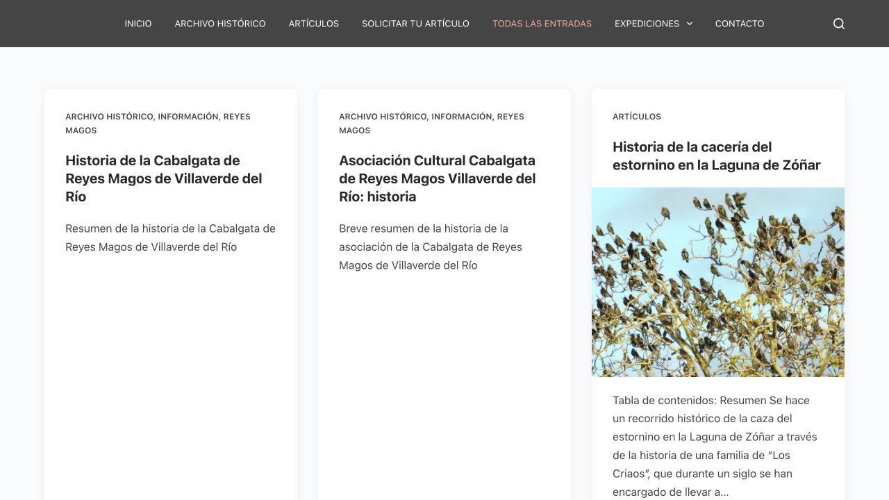 Archivo de artículos y publicaciones históricas de Asociación Tartessos
