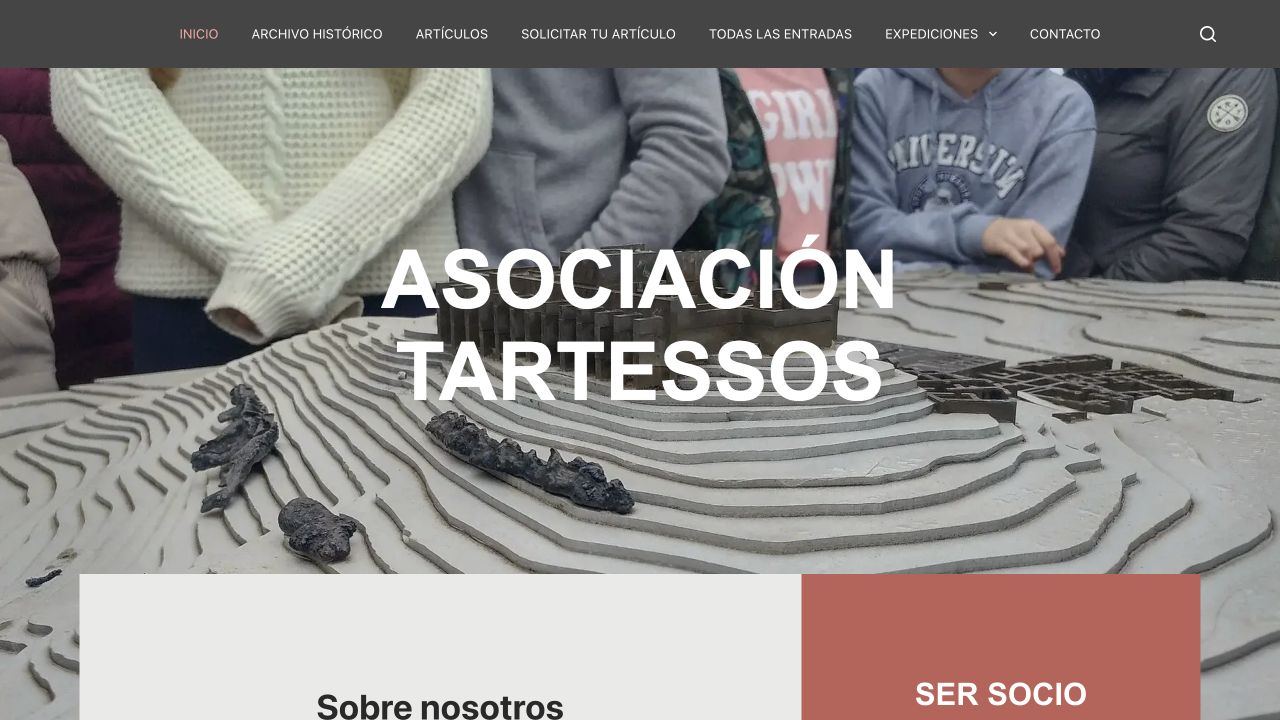 Portada de la web de Asociación Tartessos, dedicada al patrimonio de Villaverde del Río